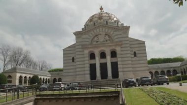 Fransa, Paris 'teki Pere Lachaise mezarlığında defin odası. Yüksek kalite 4k görüntü