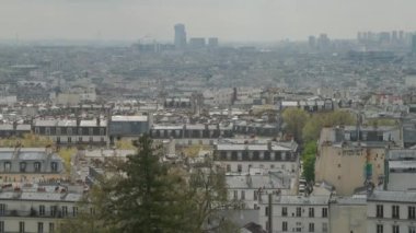 Montmartre 'dan Paris manzarası. Yüksek kalite 4k görüntü