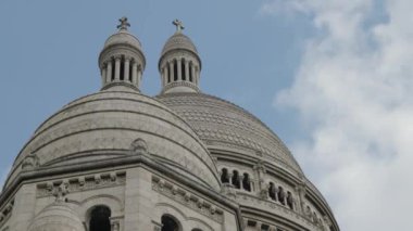 Paris 'teki Sacre Coeur Du Montmartre kilisesinin detayları. Yüksek kalite 4k görüntü