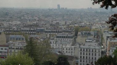 Montmartre 'dan Paris manzarası. Yüksek kalite 4k görüntü