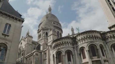 Paris 'teki Sacre Coeur Du Montmartre kilisesinin detayları. Yüksek kalite 4k görüntü