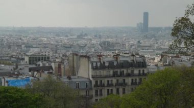 Montmartre 'dan Paris manzarası. Yüksek kalite 4k görüntü