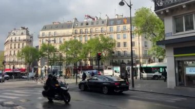 Paris Menilmontant Bulvarı Belleville sahnesi. Yüksek kalite 4k görüntü