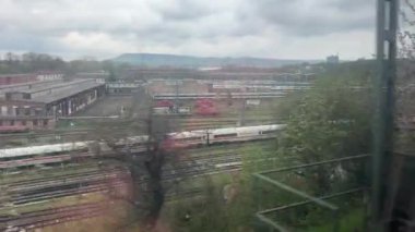 Alsace, Fransa 'daki tren istasyonu. Yüksek kalite 4k görüntü