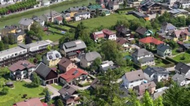 view to Bad Ischl in Salzkammergut from Siriuskogl. High quality 4k footage