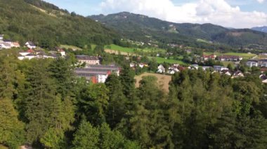 Yukarı Avusturya 'daki Kirchdorf ve Kremstal vadileri. Yüksek kalite 4k görüntü