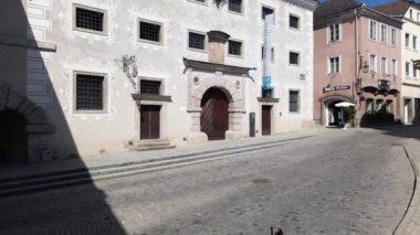 Steyr Innerberger Stadel tarihi şehir merkezinde. Yüksek kalite 4k görüntü