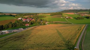 Innviertel, Yukarı Avusturya 'daki güzel manzara havası. Yüksek kalite 4k görüntü