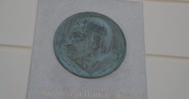 Anton Bruckner Viyana Belvedere Sarayı 'ndaki ölüm anıtı. Yüksek kalite 4k görüntü