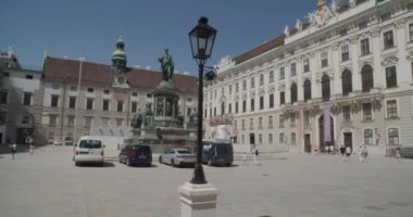 Viyana Hofburg Sarayı iç mahkemesi. Yüksek kalite 4k görüntü