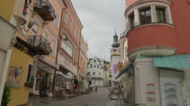 Yukarı Avusturya, Salzkammergut 'taki Gmunden şehri. Yüksek kalite 4k görüntü