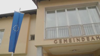 Attersee 'nin yerel yönetim binası, Yukarı Avusturya. Yüksek kalite 4k görüntü