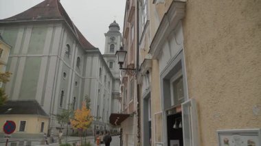 Yukarı Avusturya, Linz 'deki Dom Jesuit kilisesinde. Yüksek kalite 4k görüntü