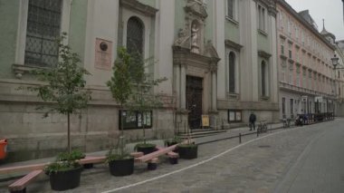 Yukarı Avusturya, Linz 'deki Dom Jesuit kilisesinde. Yüksek kalite 4k görüntü
