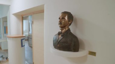 Besteci Anton Bruckner 'ın büstü. Yüksek kalite 4k görüntü