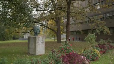 Besteci Anton Bruckner 'ın büstü. Yüksek kalite 4k görüntü