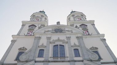 St. Florian Barok Bazilikası cephesi. Yüksek kalite 4k görüntü