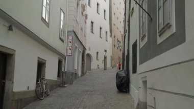 Linz Hofgasse tarihi şehir sokağı. Yüksek kalite 4k görüntü