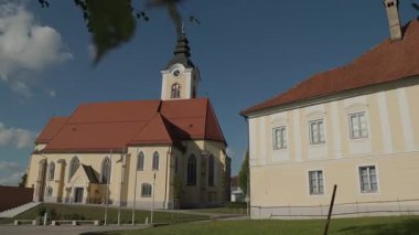St. Marienkirchen Polsenz Kilisesi, Yukarı Avusturya. Yüksek kalite 4k görüntü