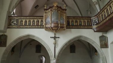 Yukarı Avusturya 'daki Neufelden Barok Kilisesi. Yüksek kalite 4k görüntü