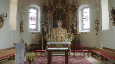 Yukarı Avusturya 'daki Neufelden Barok Kilisesi. Yüksek kalite 4k görüntü