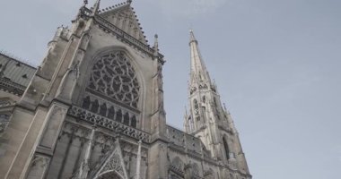 Yukarı Avusturya, Linz 'deki neo gotik katedralin detayları. Yüksek kalite 4k görüntü