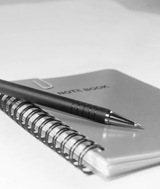 Not defterinin ya da not defterinin resmi beyaz arkaplanda izole edilmiş bir tükenmez kalem, ulusal not günü için tasarım, 