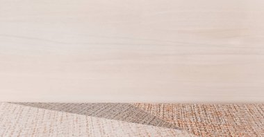 Granit veya seramik desenli boş mermer tablo, ürününüzü yerleştirmek için kopyalama alanı, arkaplan tasarımı