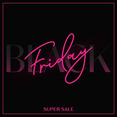 Kara Cuma, Süper Satış, Flyer, Alışveriş, Banner, Concept, Market, Black, Pembe, Vector