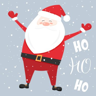 Şirin Noel Baba, Şenlik, Noel, Çizgi Film İllüstrasyonu, Kar, Vektör