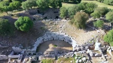 Teos Antik Şehir Drone Videosu, Seferihisar İzmir Türkiye. Yüksek kaliteli FullHD görüntüler