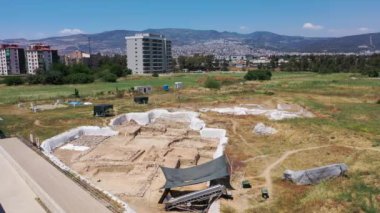 the place where izmir was first established, yesilova mound - IZMIR - TURKEY. High quality FullHD footage