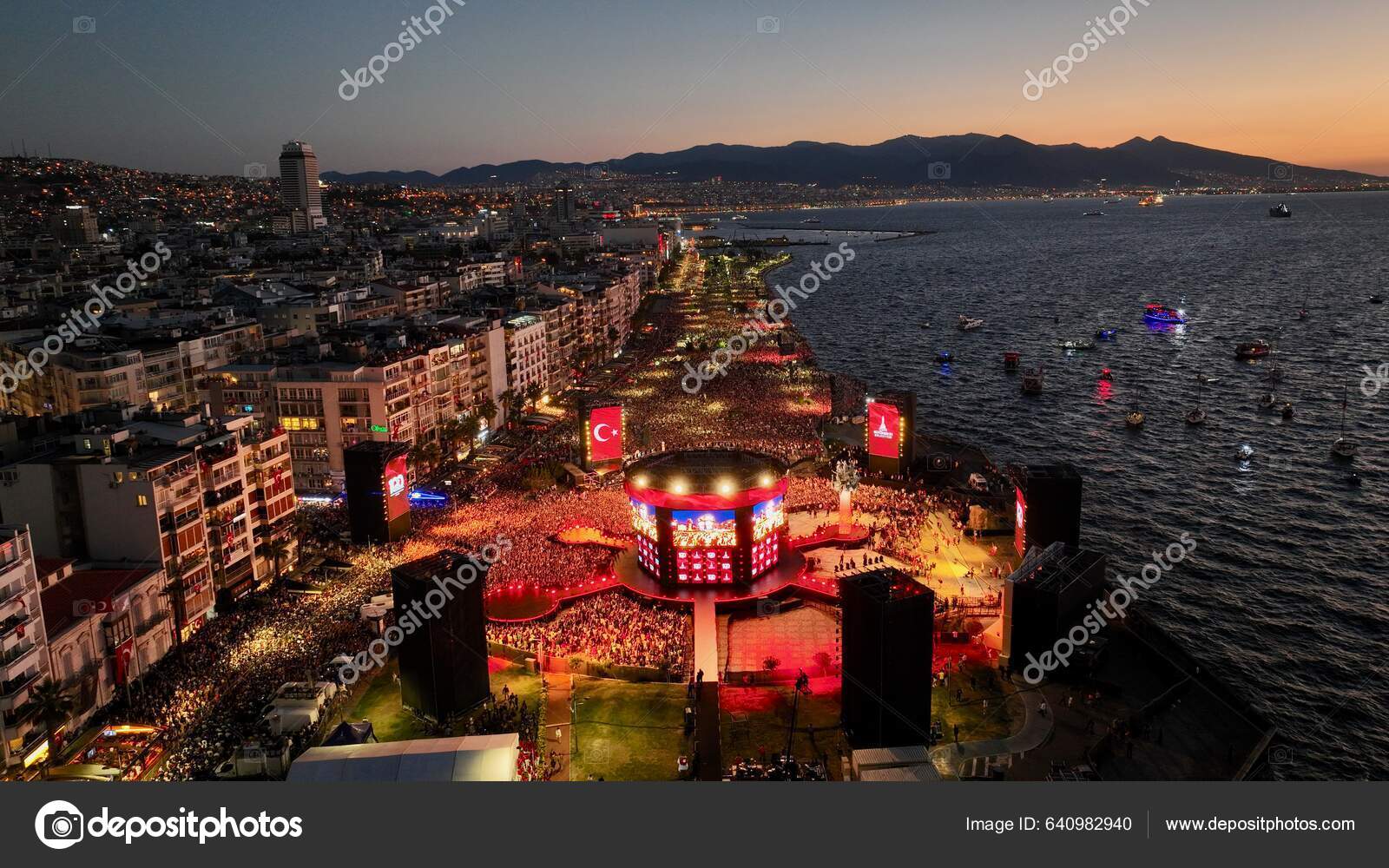 Drone Image Most Crowded Concert Turkey Celebration 100Th Anniversary