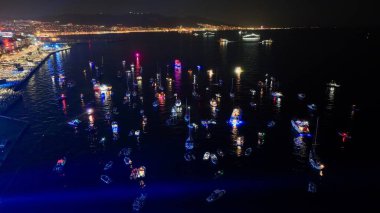 Drone image of the most crowded concert of turkey in celebration of the 100th anniversary of the liberation of izmir. High quality photo