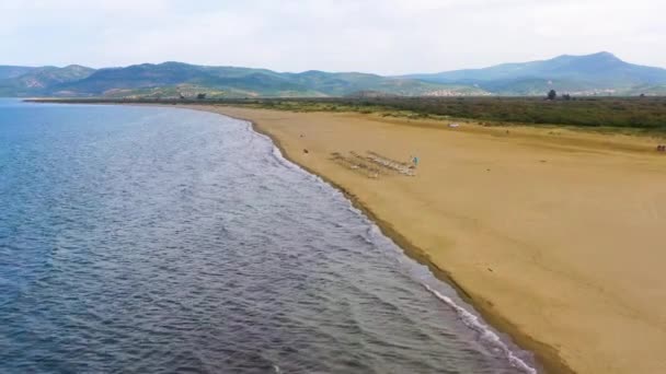 Pamucak Beach View Mountain Kusadasi High Quality Footage — Stock Video