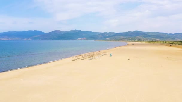 Пляж Памукак Гори Кусадасі Кадри Високої Якості — стокове відео