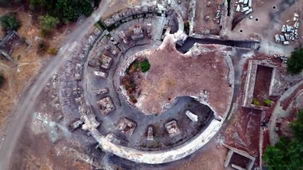 Widok Lotu Ptaka Starożytne Miasto Asklepion Pierwszy Szpital Historii Wysokiej — Wideo stockowe