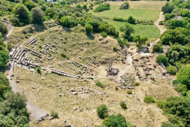 Cesme ildir erythrai antik şehir tiyatrosu. Yüksek kalite fotoğraf