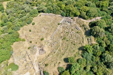 Cesme ildir erythrai antik şehir tiyatrosu. Yüksek kalite fotoğraf