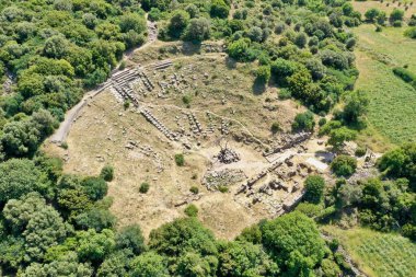 Cesme ildir erythrai antik şehir tiyatrosu. Yüksek kalite fotoğraf