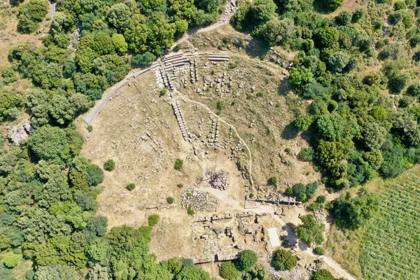 Cesme Ildir Erythrai Starożytnego Miasta Starożytnego Teatru Wysokiej Jakości Zdjęcie — Zdjęcie stockowe