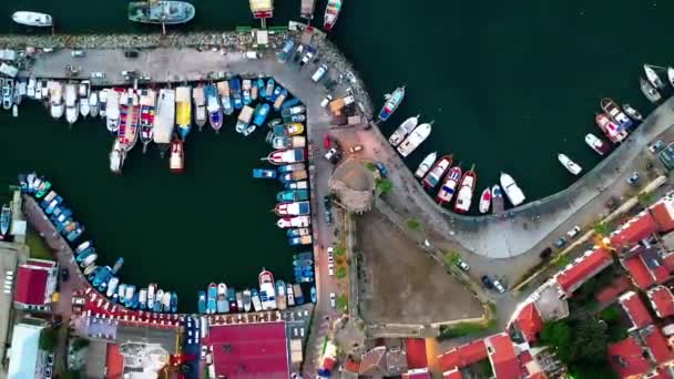 Touristic Turkey Aerial View Quaint Eegean Town Sigacik Village Full — стокове відео