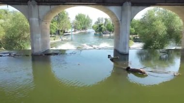 Adala Şelalesi 'nin hava manzarası. Yüksek kaliteli FullHD görüntüler