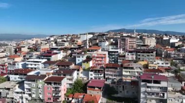 Gecekondudaki evlerin havadan görünüşü. Yüksek kalite 4k görüntü