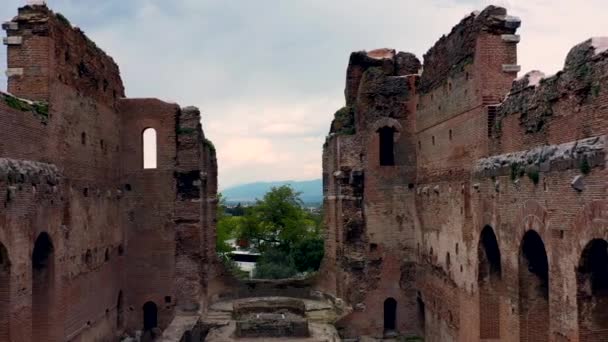 Widok Lotu Ptaka Rzymską Świątynię Kzl Avlu Bazylika Czerwonej Sali — Wideo stockowe