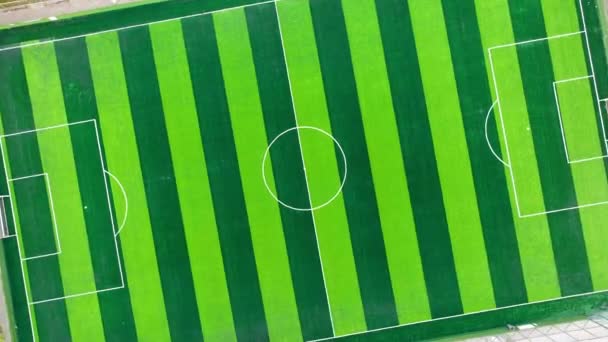 Widok Lotu Ptaka Boisko Boisko Piłki Nożnej Dronem Wysokiej Jakości — Wideo stockowe