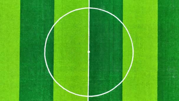 Aerial View Football Field Football Lines Drone High Quality Footage — Stock Video