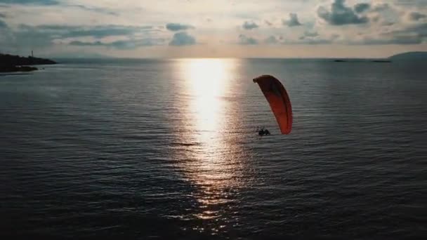 Śledzenie Lotu Ptaka Nad Morzem Dronem Wysokiej Jakości Materiał — Wideo stockowe