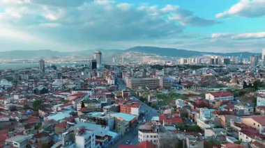 Izmir skyline - High quality video shot with drone across Izmir
