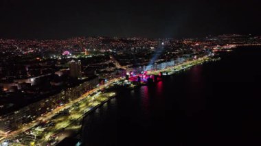 Izmir skyline - High quality video shot with drone across Izmir